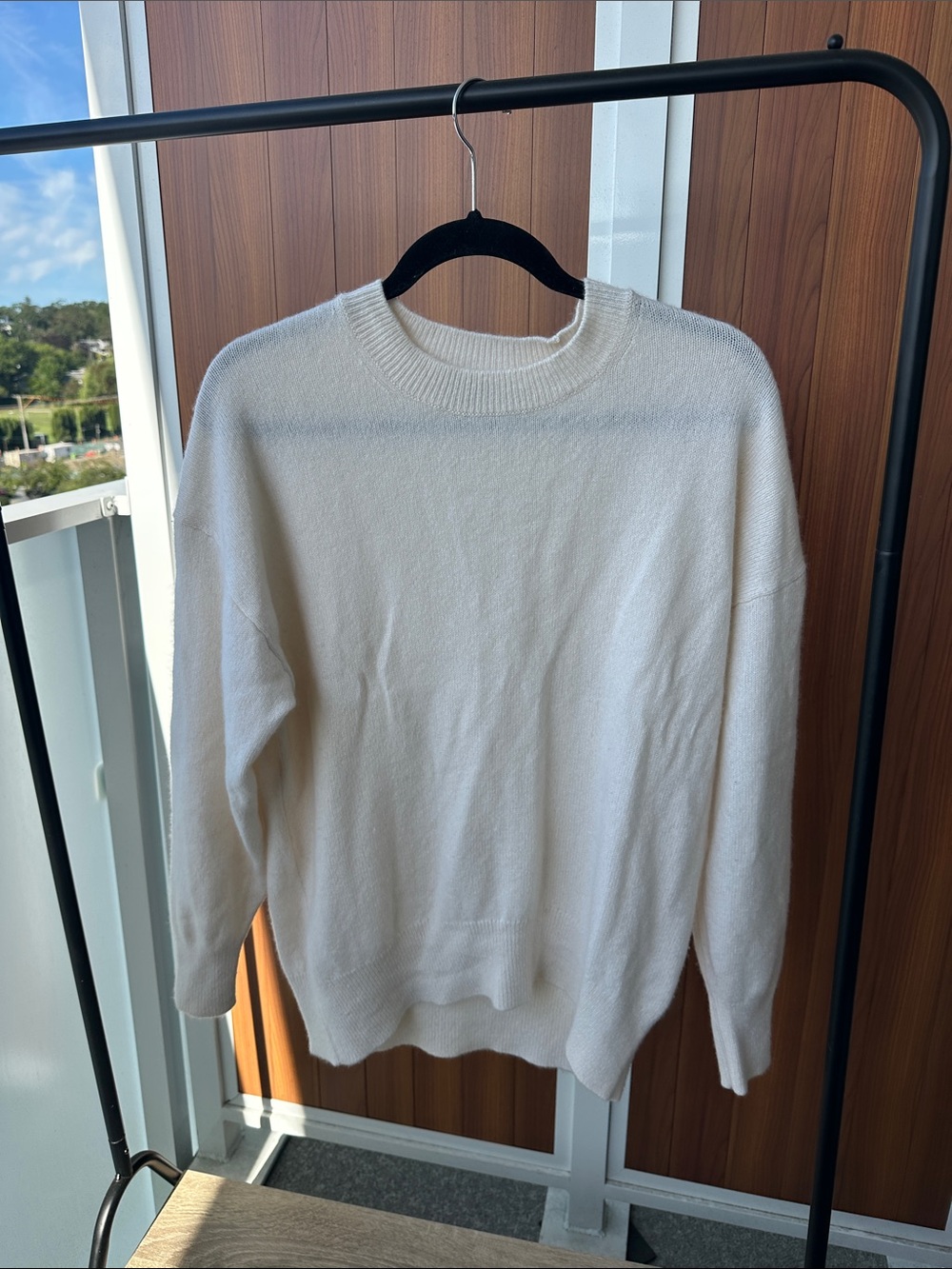 Babaton Crewneck Sweater in Off-White 2 Ply 100% Cashmere
